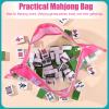 1 Pcs American Mahjong Bag and 4 Pcs mahjong line finder Strategy Tool for Beginners, Tiles Bag with Zipper & Embroidered Letters view 3