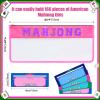 1 Pcs American Mahjong Bag and 4 Pcs mahjong line finder Strategy Tool for Beginners, Tiles Bag with Zipper & Embroidered Letters view 4