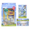 INCREDITOYZ Bluey Hair Accessories Bundle, 3 Items - Bows, Bracelet, Brush view 1