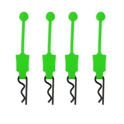 QTUONVD RC Upgrade Parts for Arrma for Kraton for Senton for Granite 1/10 4Pcs Silica Gel RC Car Body Clip Retainer Shell Fixed Buckle Lock(Green)