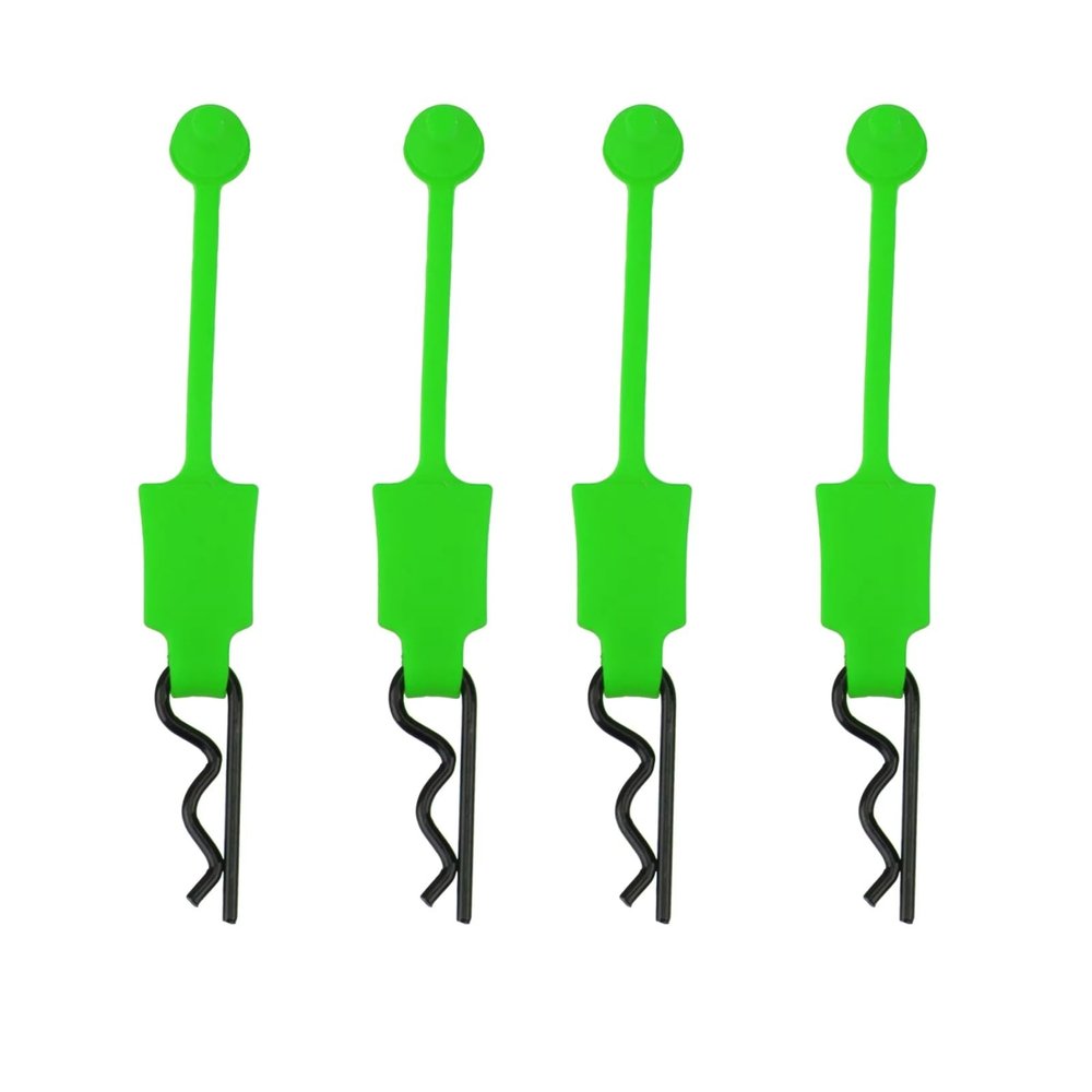 QTUONVD RC Upgrade Parts for Arrma for Kraton for Senton for Granite 1/10 4Pcs Silica Gel RC Car Body Clip Retainer Shell Fixed Buckle Lock(Green)