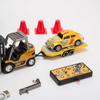 CRAFTLZ Mini Remote Control Forklift Truck for Adults, 1/64 Scale Alloy RC Forklift Truck with Wireless Controller, Cargo Hook, Forks and Pallet (Yellow) view 4