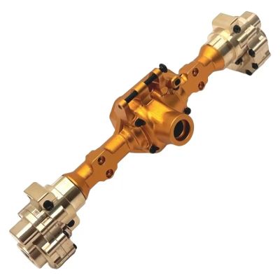 Compatible with Wltoys 104006 104010 104020 104026 1/10 RC Car Upgrade Parts Accessories Front Rear Portal Axle Gear Housing RC car Front Rear axle(Yellow,Rear)