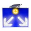 Fork Road Traffic Sign Solar Light Arrow Lane Sign Metal Aluminum Luminous Traffic Sign Advanced Reflective Film Traffic Sign(40 * 60cm) view 1