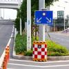 Fork Road Traffic Sign Solar Light Arrow Lane Sign Metal Aluminum Luminous Traffic Sign Advanced Reflective Film Traffic Sign(40 * 60cm) view 2