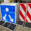 Fork Road Traffic Sign Solar Light Arrow Lane Sign Metal Aluminum Luminous Traffic Sign Advanced Reflective Film Traffic Sign(40 * 60cm) view 4