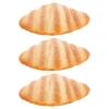 SOLUSTRE 3pcs Artificial Croissant: Realistic Fake Bread for Display - Simulation Food Decoration - Croissant Props for Photography - Bakery Kitchen Decor view 1