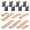 HOMOCONO 1 Set Wooden Train Bridges: Plastic Train Track Supports & Bridge for Kids' Railway Track Assembly Boosts Creativity & Realistic Play Experience view 1