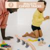 HOMOCONO 1 Set Wooden Train Bridges: Plastic Train Track Supports & Bridge for Kids' Railway Track Assembly Boosts Creativity & Realistic Play Experience view 3