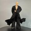 1/12 Male Soldier Clothes Black Robe Wire Coat+Pants Model for 6'' Romankey view 2