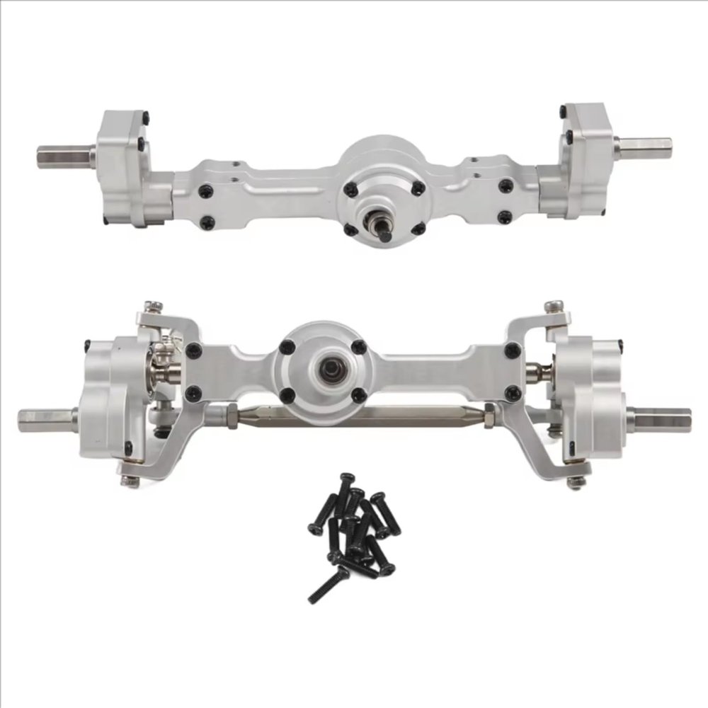 Compatible with MN D90 for MN-90 MN96 for MN98 for MN99S MN45 1/12 RC Car Upgrade Parts Accessories Metal Front Rear Portal Axle RC car Front Rear axle