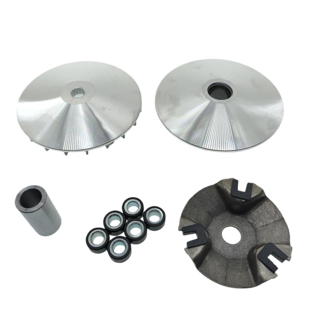 Compatible Variator Drive Face Pulley Assy Roller Compatible with NMAX125 NMAX150 NMAX155 XMAX125 XMAX155 MBK OCITO TRICITY 125 155 Models(One Set)