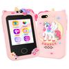 Kids Smart Phone Toy for Girls, Educational Touchscreen Toddler Phone for 3-8 Years Kids, Pretend Play Phone with Dual Camera, Music, 31 Games, ABC Learning & Habit Reminder, Girls Birthday Gift view 1