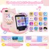 Kids Smart Phone Toy for Girls, Educational Touchscreen Toddler Phone for 3-8 Years Kids, Pretend Play Phone with Dual Camera, Music, 31 Games, ABC Learning & Habit Reminder, Girls Birthday Gift view 2