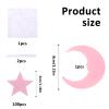 100 Stars & 1 Moon Glow in The Dark Stars for Ceiling, Pink Glowing Wall Stickers with Adhesive Pads, Plastic Luminous Fluorescent 3D Glowing Star for Boys and Girls Room Decor view 3