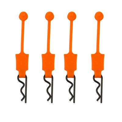 QTUONVD RC Upgrade Parts for Typhon for Traxxas for Slash for UDR 1/10 4Pcs Silica Gel RC Car Body Clip Retainer Shell Fixed Buckle Lock(Orange)