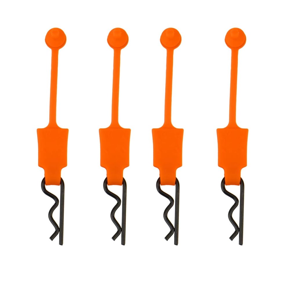 QTUONVD RC Upgrade Parts for Typhon for Traxxas for Slash for UDR 1/10 4Pcs Silica Gel RC Car Body Clip Retainer Shell Fixed Buckle Lock(Orange)