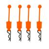 QTUONVD RC Upgrade Parts for Typhon for Traxxas for Slash for UDR 1/10 4Pcs Silica Gel RC Car Body Clip Retainer Shell Fixed Buckle Lock(Orange) view 1