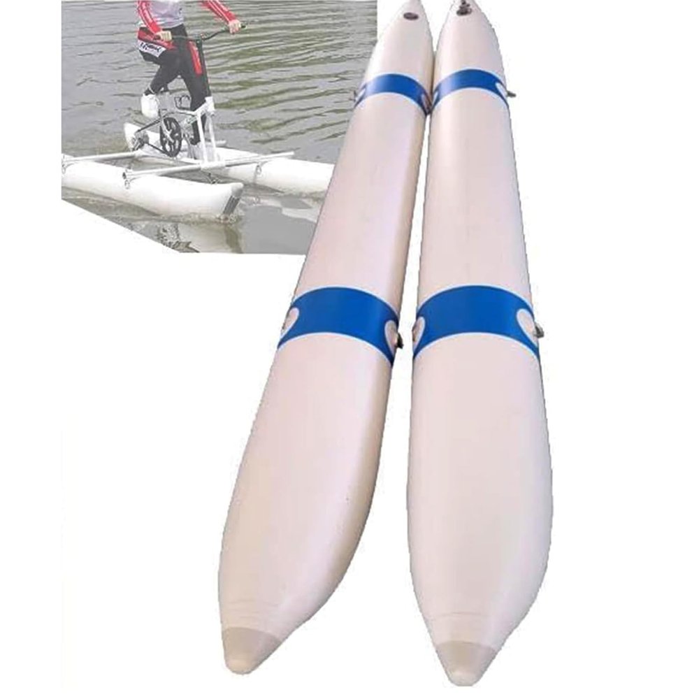 Xscxliny Water Bicycle Float/Portable Foldable Inflatable Float/Thickened Double Air Chamber Fishing Platform/Rescue Bicycle Float Water Inflatable Foldable Buoy,Aa