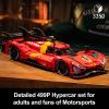 AOUHMN Le 499P Hybrid Hypercar Building Kit, 1:8 Scale Advanced Race Car Model Collectible Set for Adults, Buildable Sports Racing to Display, Gift for Motorsport Fans, (3350 Pieces, A-Y18080) view 2