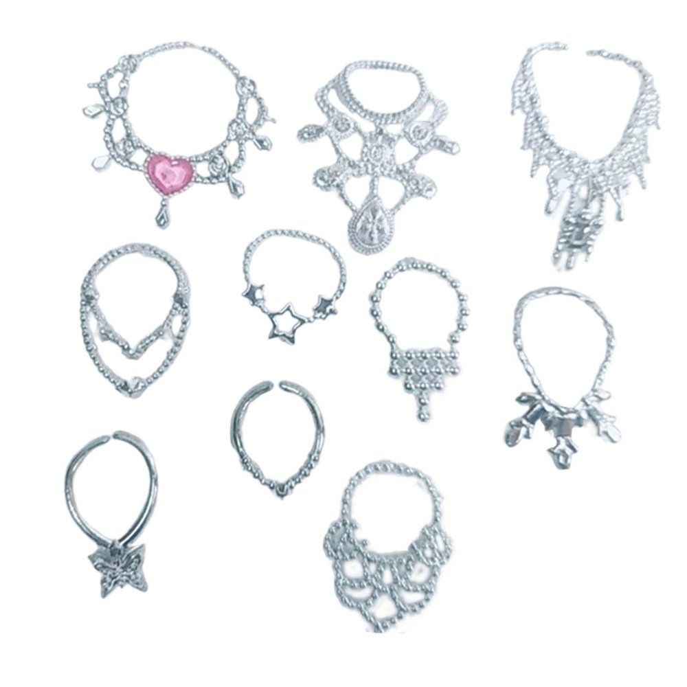 10 Pieces Doll Accessories Jewelry Set Multi Girls Toy Lovely Costume for 1/12