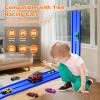 EFCRBS 15Ft Flex Track, Flexible Race Car Track for Kids Toy with 10 Suction Cups, Rolls Up Portable Racetrack Compatible with Hot Wheels & Diecast 1/64th Cars, Birthday Gifts for Boys Girls (Blue) view 2