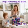 3 otters Magnetic Blocks 150PCS Portal Set, STEM Magnet Cubes Construction Toys for Kids, Sensory Stacking Building Blocks Christmas Birthday Gifts for Boys & Girls view 2
