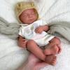 19'' Pascale Full Body Silicone Reborn Baby Dolls Realistic Tan Newborn Baby Doll That Look Real Sleeping Advanced Painted Gift (Girl) view 3