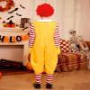IIMMER Big Boys Halloween 5 Piece Ronal Polo Collar Circus Clown Outfits for Girls Yellow & Red Stripes 11-12 Years view 2