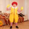 IIMMER Big Boys Halloween 5 Piece Ronal Polo Collar Circus Clown Outfits for Girls Yellow & Red Stripes 11-12 Years view 3