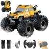 ENJOYFLY Amphibious Remote Control Car Toys for Boys 2.4GHz 1:16 All Terrain Off-Road RC Car Waterproof RC Monster Truck Kids Pool Toys Remote Control Trucks Gifts for Kids Boys Yellow view 1