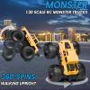 ENJOYFLY Amphibious Remote Control Car Toys for Boys 2.4GHz 1:16 All Terrain Off-Road RC Car Waterproof RC Monster Truck Kids Pool Toys Remote Control Trucks Gifts for Kids Boys Yellow view 2