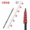 SGYYOFDP 35ft Carbon Fiber Telescopic Pole Custom Length 10m 12m 15m 3K Telescopic Carbon Pole with Clamp Lockings(6 Knots 9 Meters) view 2
