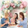 102pcs Tea Party Decorations Balloon Garland Arch Kit with 2 Giant Floral Teapot Foil Balloons, 18/12/10/5 Inch Sage Green Dusty Pink Cream Latex for Girls Birthday,Garden Bridal Shower view 3