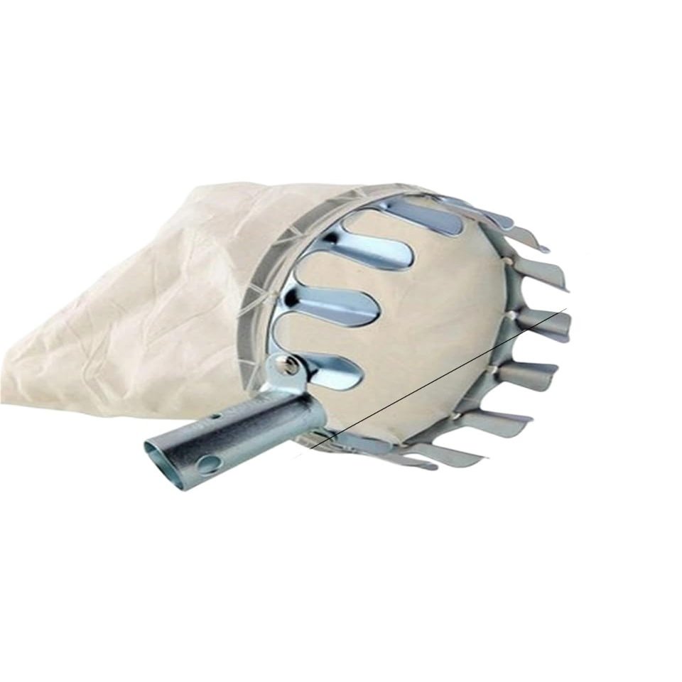 SGYYOFDP Fruit Picker Head Deep Basket Rodless Fruit Collector Harvesting Picking Apple Citrus Pear Garden Catcher Device(Stainless Steel)