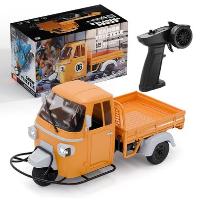 1:10 Scale 3-Wheel RC Car for Adults, 2.4GHz Full-Scale RWD Remote Control Vehicle with LED Light High Speed Long Lasting Drift Car for Enthusiasts