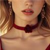 Bohemian Multi Layered Pearl Necklace With Floral Collarbone Chain For Women,green,36+7cm view 4