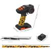 Hobby Fans RC Radio System 4CH 2.4G RC Transmitter with Receiver and Lanyard & Sweat Absorbed Non-Slip Band Anti-Jamming Remote Controller for 1/10 1/12 1/14 1/16 1/18 1/24 RC Car Crawler Boat, Orange view 2