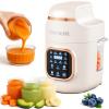 10 IN 1 Baby Food Maker, Glass Baby Food Mills, Baby Food Blender for Baby Puree, Fruit, Meat, Vegatable, Easy Cleaning, Touch Screen Control, Cook at Home 10oz (White) view 1