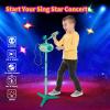 Kids Bluetooth Karaoke Machine with Adjustable Stand, 5-in-1 Karaoke Microphone Toy with Voice Changer, Singing Recorder, Speaker & Lights  Birthday for Girls Boys-Green view 4