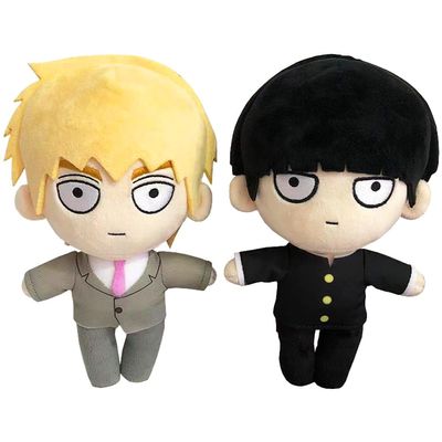 2pcs Mob Plush Kageyama Shigeo and Reigen Arataka Plush Figure, 20cm Anime Plushies Mob Stuffed Doll Mini Hug Pillow Nap Pillow Cushion Sofa Decoration