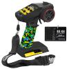 Hobby Fans RC Radio System 4CH 2.4G RC Transmitter with Receiver and Lanyard & Sweat Absorbed Non-Slip Band Anti-Jamming Remote Controller for 1/10 1/12 1/14 1/16 1/18 1/24 RC Car Crawler Boat, Yellow view 1