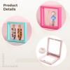 6-Count Multi-Color Coin And Jewelry Display Holders With Transparent Film Windows And Portable Folding Base, Anti-Dust Case And Stand Set view 2