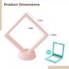 6-Count Multi-Color Coin And Jewelry Display Holders With Transparent Film Windows And Portable Folding Base, Anti-Dust Case And Stand Set view 4