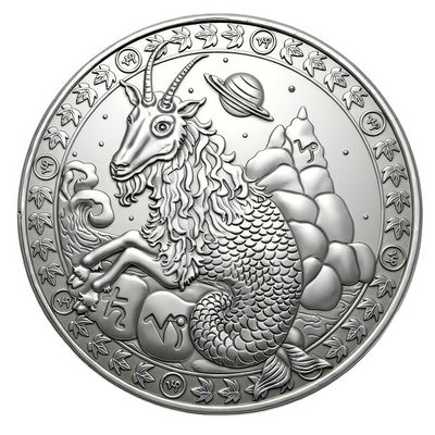 12 Zodiac Challenge Coin - Twelve Constellations Pisces Protective Talisman Coin - Divination Tarot Zodiac Signs Coin - Meaningful Star Good Luck Charms Zodiac Gifts (Capricorn, Nickel-Colored)