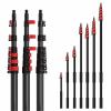 SGYYOFDP 35ft Carbon Fiber Telescopic Pole Custom Length 10m 12m 15m 3K Telescopic Carbon Pole with Clamp Lockings(6 Knots 7.2meters) view 1