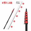 SGYYOFDP 35ft Carbon Fiber Telescopic Pole Custom Length 10m 12m 15m 3K Telescopic Carbon Pole with Clamp Lockings(6 Knots 7.2meters) view 2