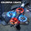 MSKOLER Foam Remote Control Airplane for Kids 8-12, 2.4 GHz RC Plane with Colorful Lights, 360 Flips and Stunt Roll, RC Airplane Toy for Boys and Girls Ages 8-16, Gift for Kids and Adults (Gray) view 4