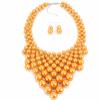 Bohemian Imitation Pearl Multi Layered Woven Necklace,green,45+8cm view 3
