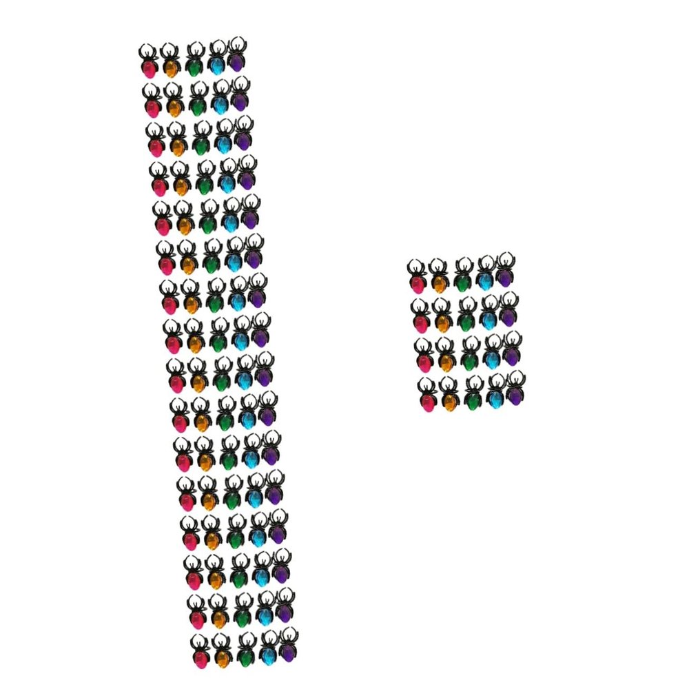 Homoyoyo Halloween Spider Rings - 20 Pack Colorful Plastic Spider Ring Favors for ' Party Fun